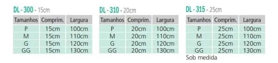 Faixa Torácica 20cm Dilepé Dl310 P