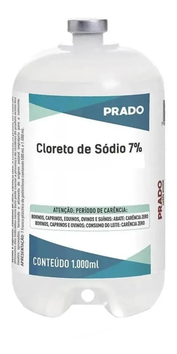 Cloreto de Sódio 7% Líquido 100 mL Prado Bovinos Equinos