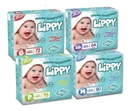 Fralda Lippy Baby 80 Uni M