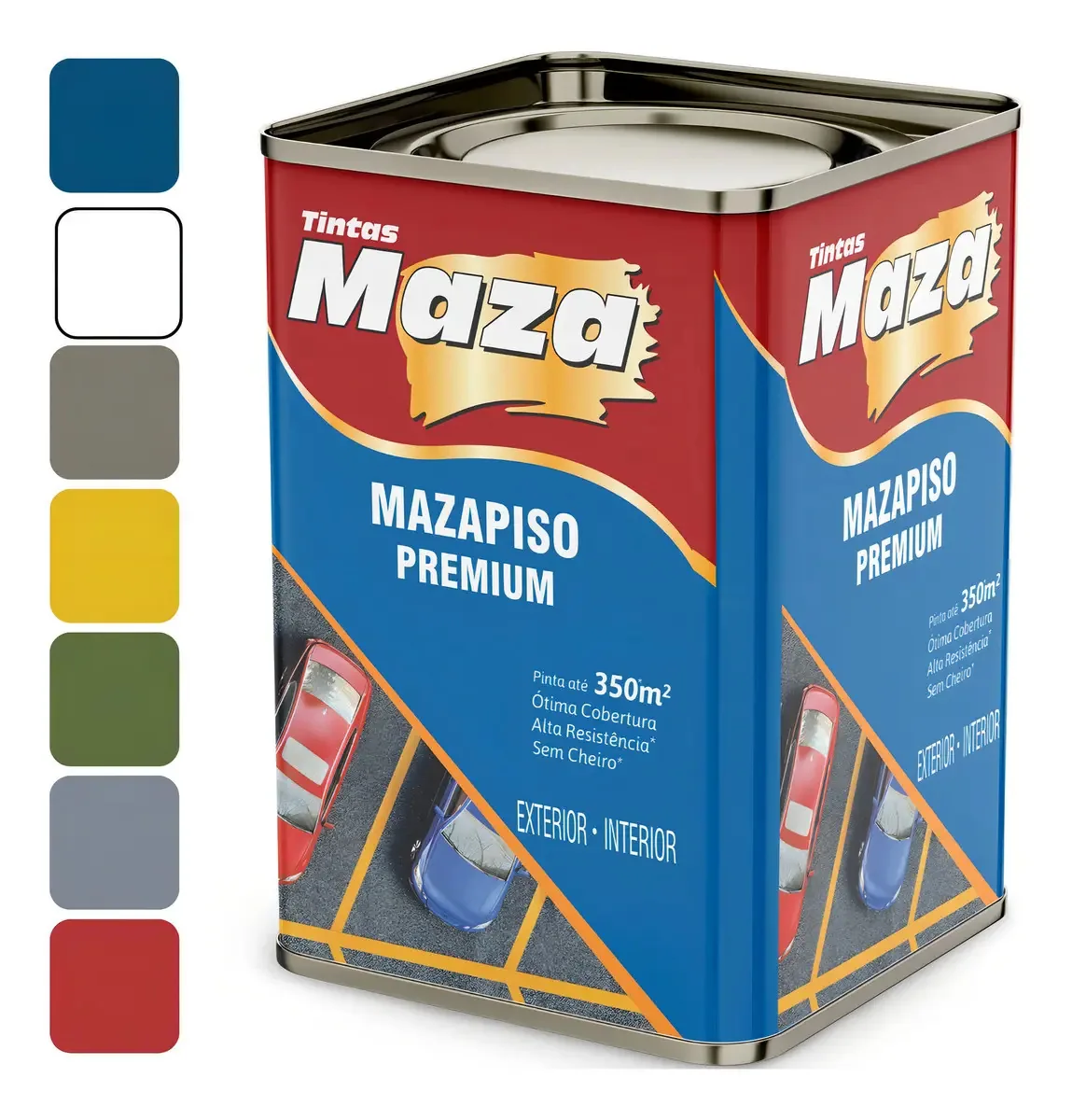 Tinta Pisos E Muros Super Resistência Premium Maza 18 Litros Cor Preto