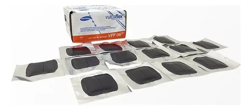 Manchão Vulcaflex VFP06 50x50mm Quadrado Reparo Pneu 100un