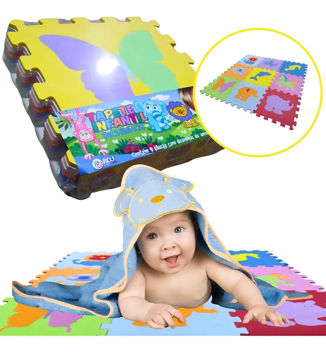 Tapete Infantil Tatame Eva Bichinhos
