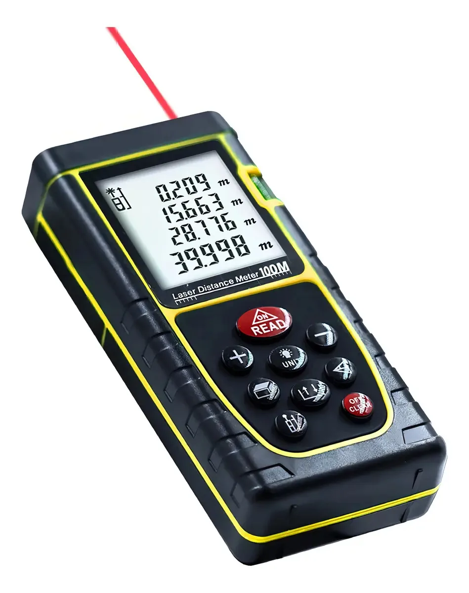 Trena Digital Medidor A Laser 100m Polegada Cubos