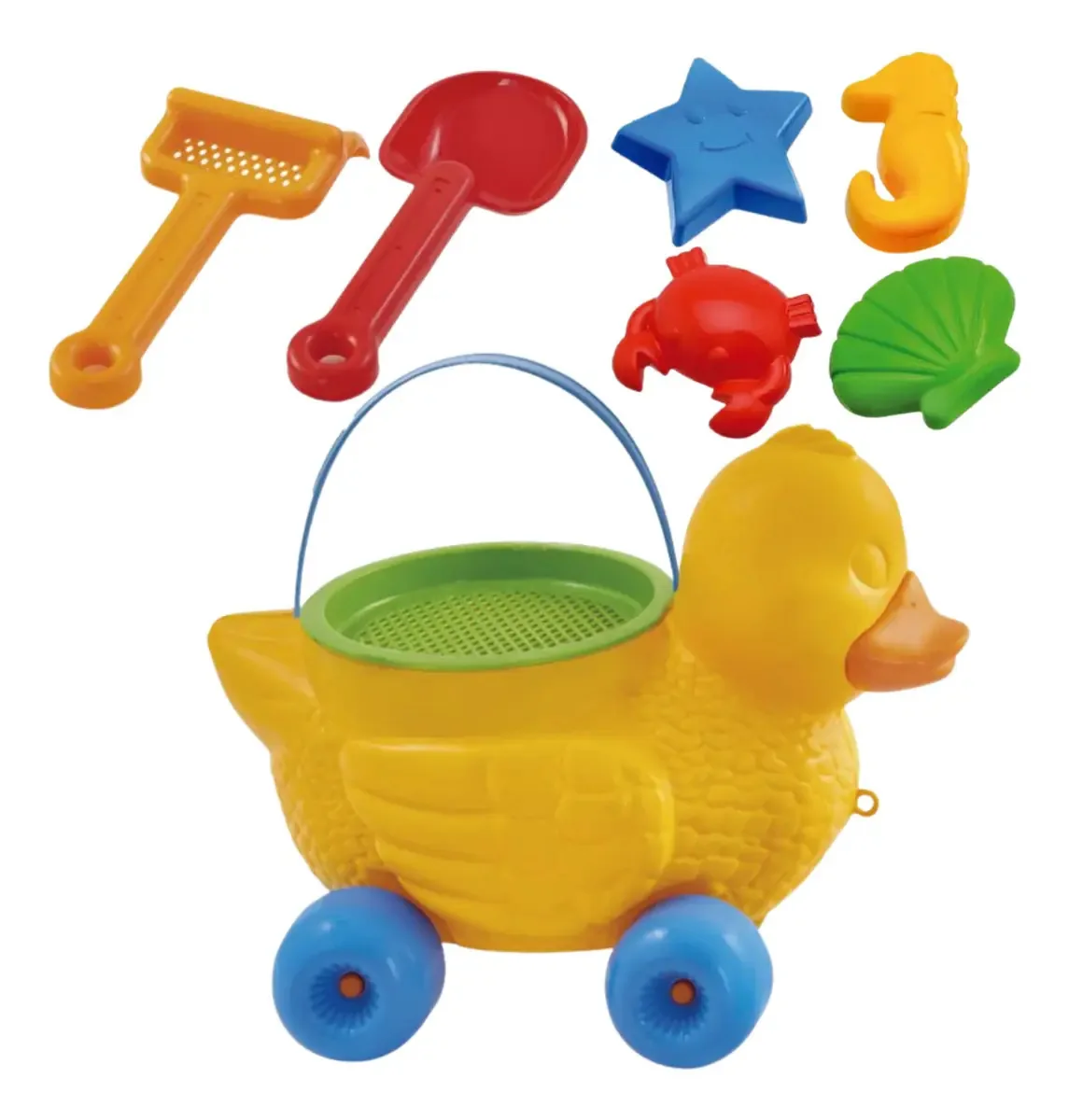 Brinquedo Beach Play Pato Balde Praia Com Acessórios 593 Usual Brinquedos