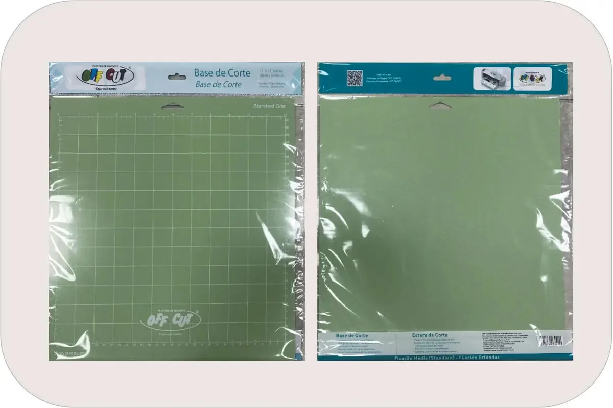 Base de Corte Off Cut para Papel com Fixação Média – Verde, 12"x12"