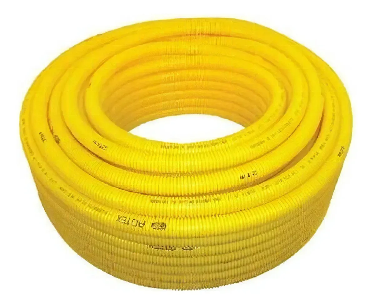 Conduíte Corrugado Adtex 1 Pol 32mm X 25m Amarelo Para Instalações Elétricas