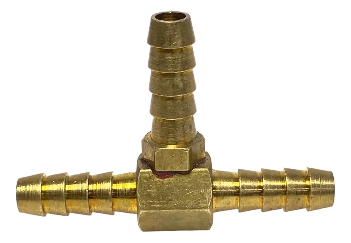 Tee Lubefer para Mangueira de Ar e Água em Latão 5/16" (8mm)
