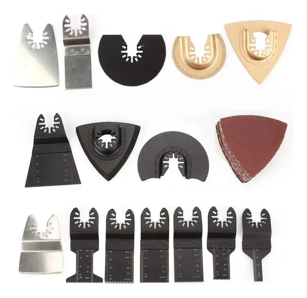 40 Peças Lâminas de Serra Oscilante Abrasiva Multi Kit Acess