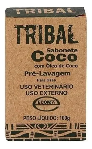Sabonete Barra Tribal Coco - 100g - Sabonete Cães