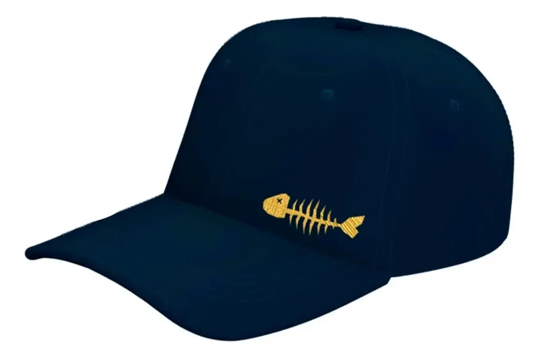 Boné Fish Bones Azul Marinho - Mar Negro Azul-marinho Único