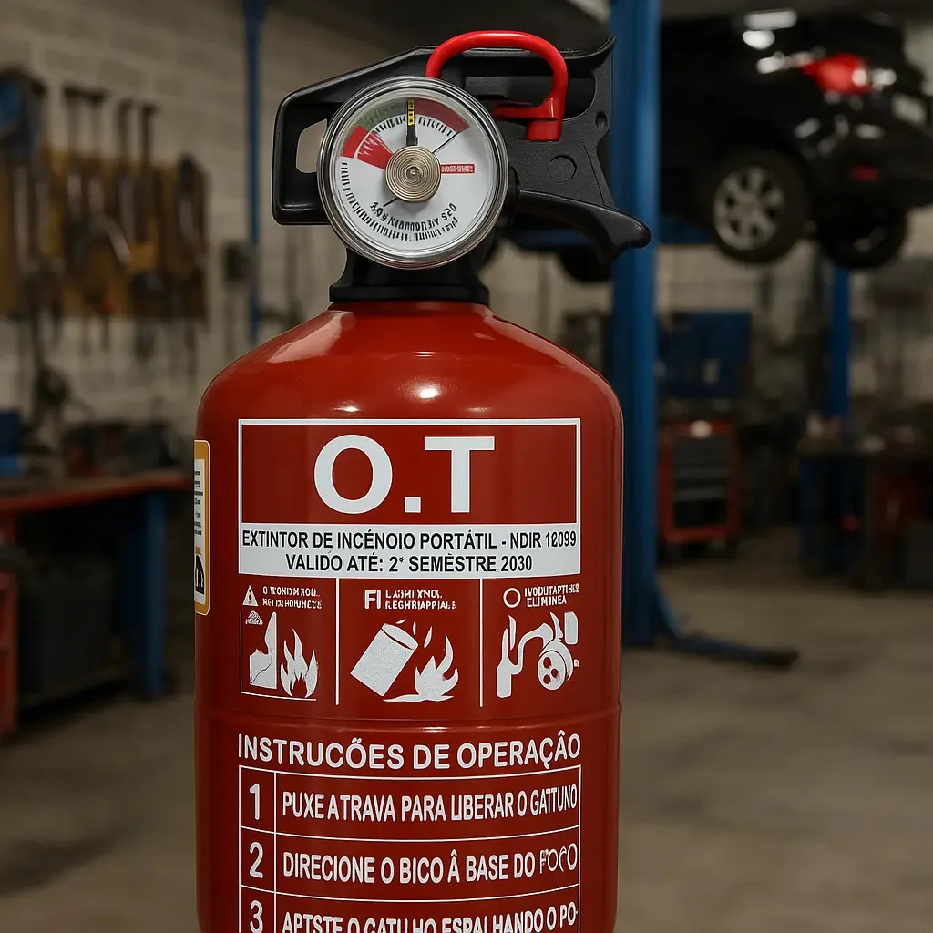 Extintor de Incêndio Veicular ABC 1kg Gordinho para Carros Fiat O.T