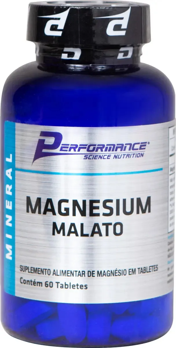 Magnésio Malato 60 Tabletes - Performance Nutrition Sabor Sem sabor