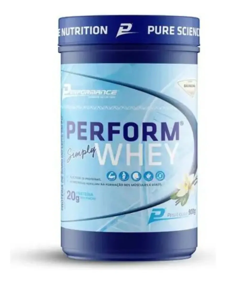 Perform Simply Whey Concentrado 900g - Performance Nutrition Sabor Baunilha