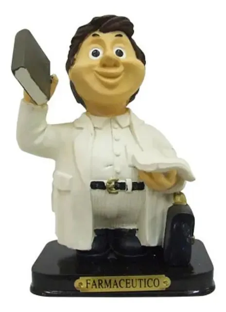 Miniatura Profissional Resina Farmacêutico 14cm