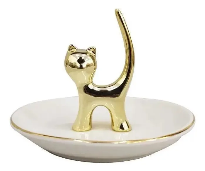 Porta Joias Decoração De Gato 13cm - 1002401