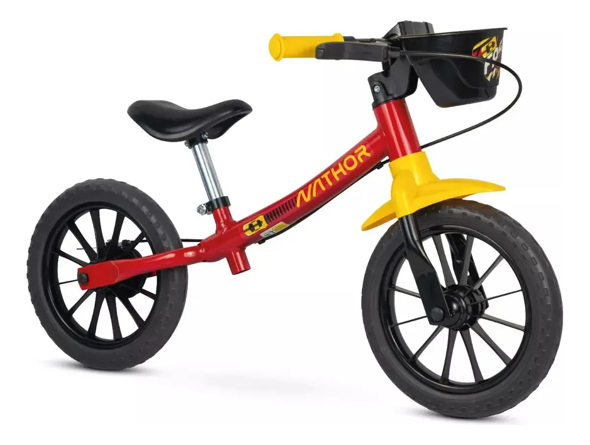 Bicicleta Aro 12 Infantil Equilibrio Nathor Sem Pedal Cor Vermelho