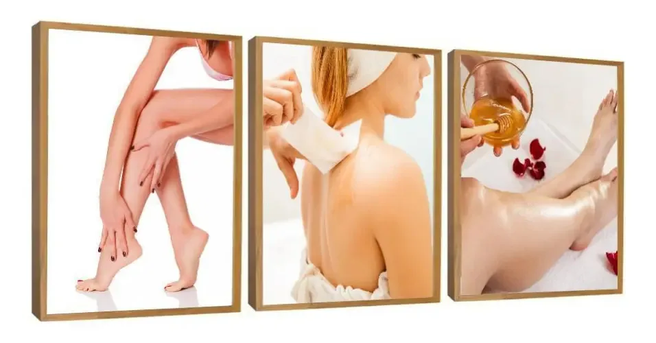 Conjunto Quadros Clínica Estética Spa Depilação Beleza Corpo