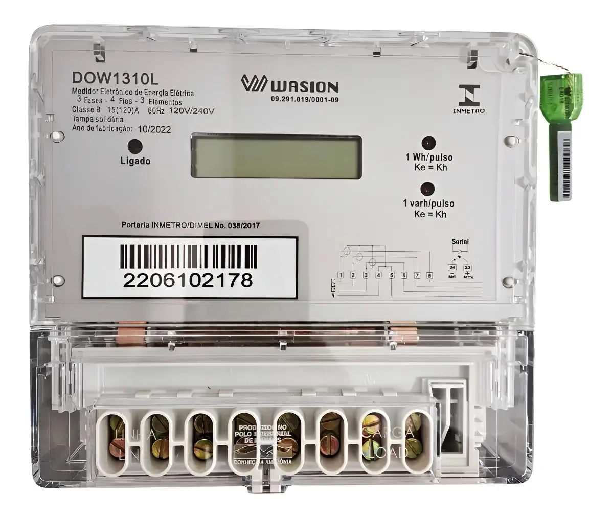 Medidor de Energia Trifásico Digital Wasion DOW1310L