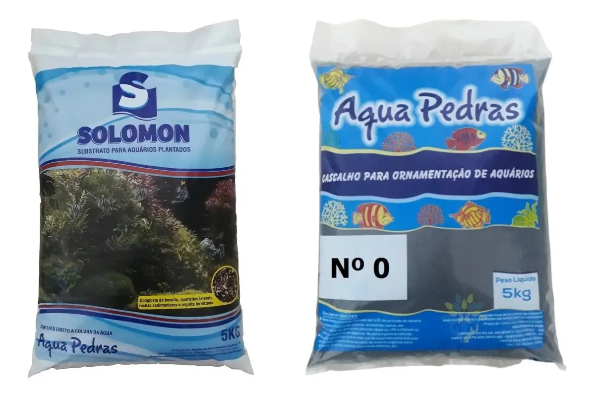 5kg Solomon Substrato Fértil + 5kg Basalto Cascalho Nº 0