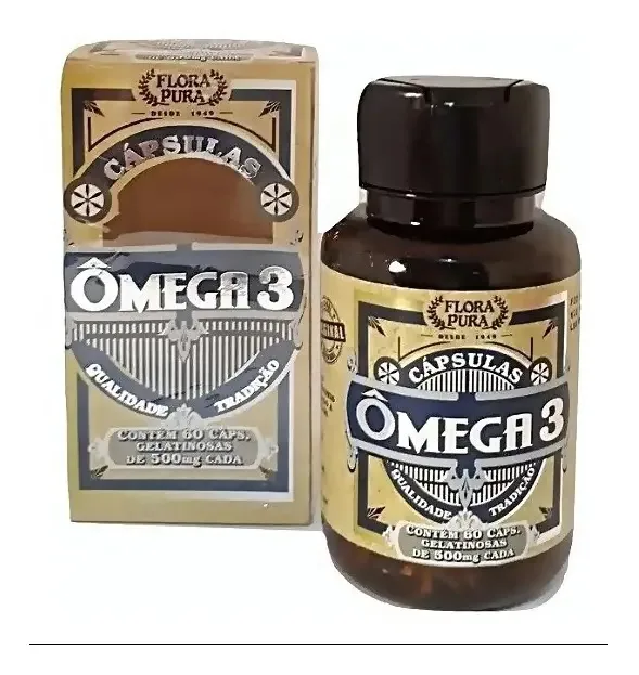 Ômega 3 Flora Pura em Cápsulas 500mg para Saúde do Coração