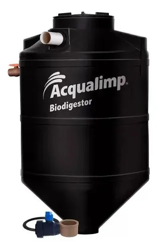 Biodigestor Acqualimp Tratamento Esgoto Polietileno 1300L Preto