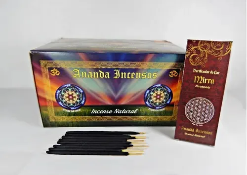 Incenso Natural Ananda Mirra Caixinha Com 9 Bastões