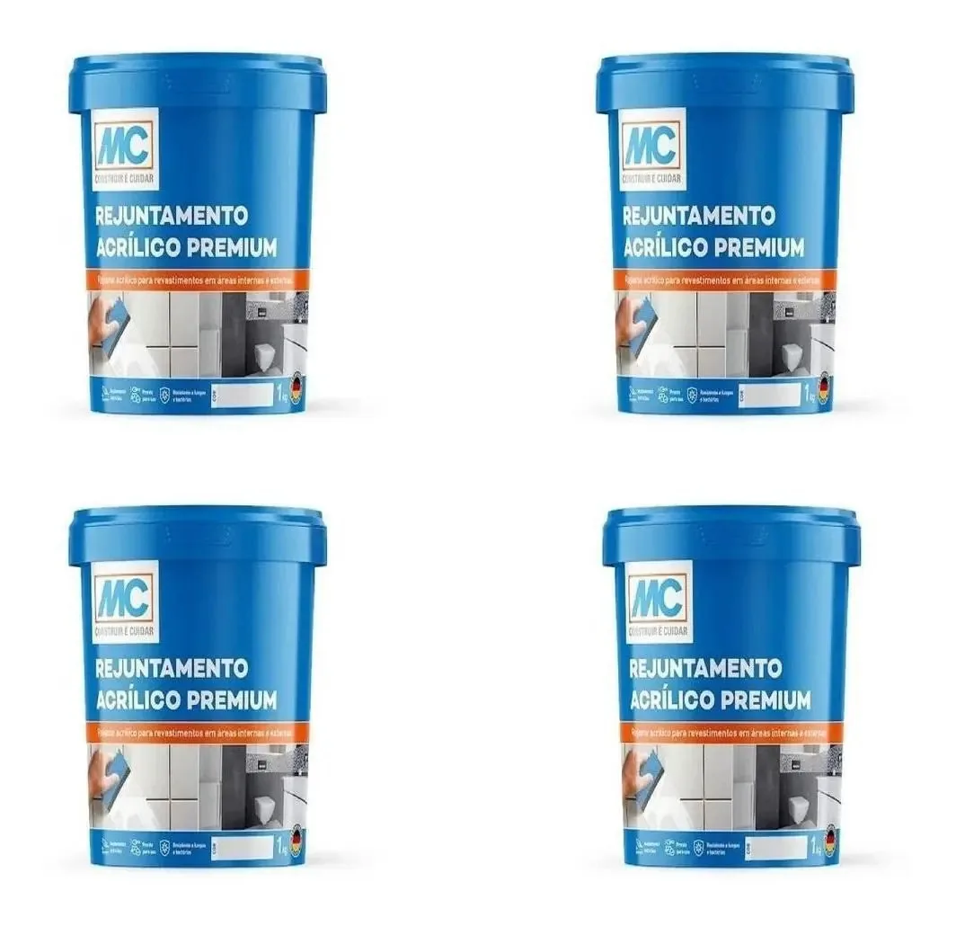 Kit 4 Rejuntes Acrilicos Crema Marfil Premium Mc