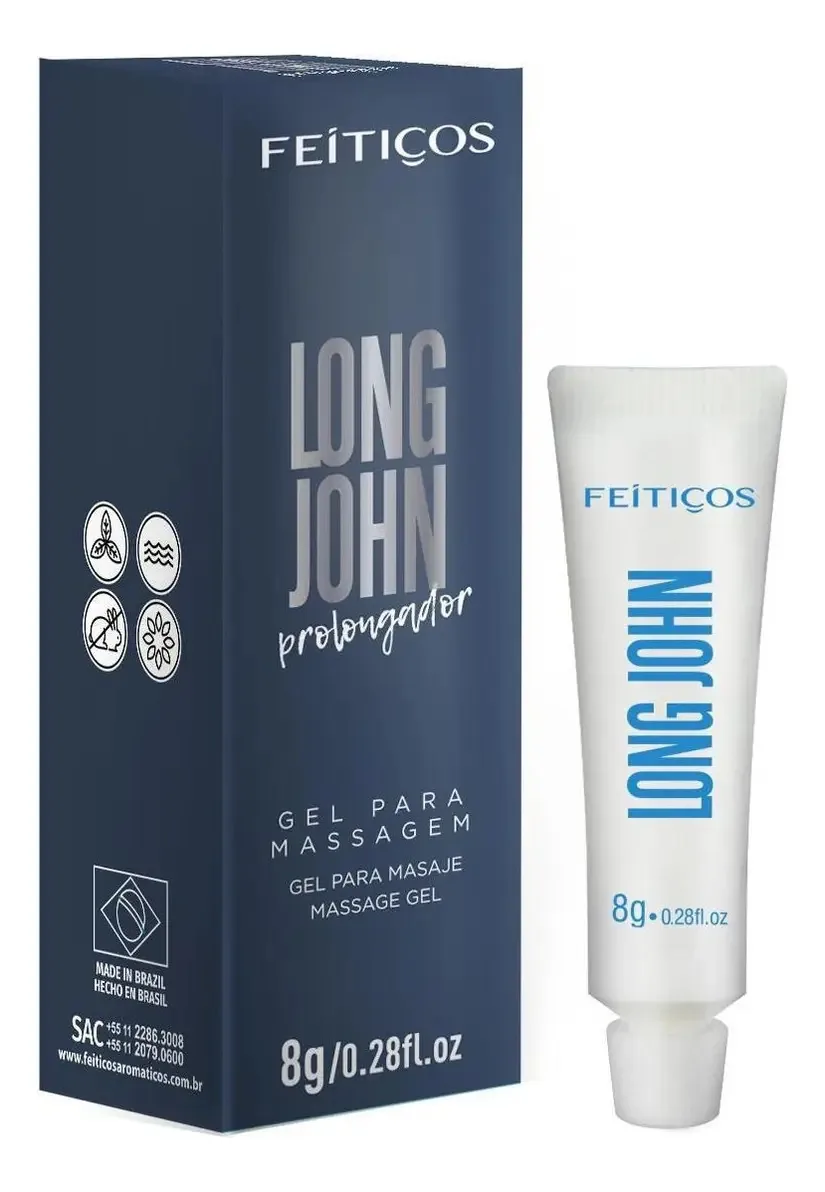 Gel De Massagem Long John - Efeito Retardante, 8g