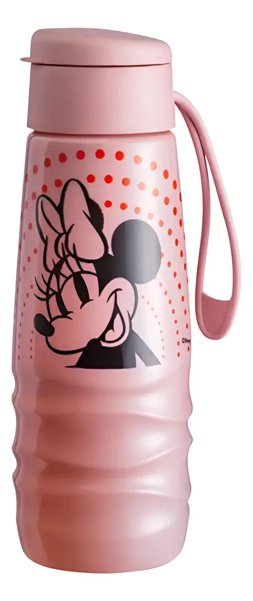 Disney Minnie - Garrafa Squeeze Rosa