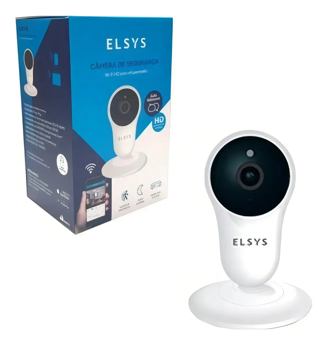 Câmera Sem Fio Elsys Fixa Com Visão Noturna
