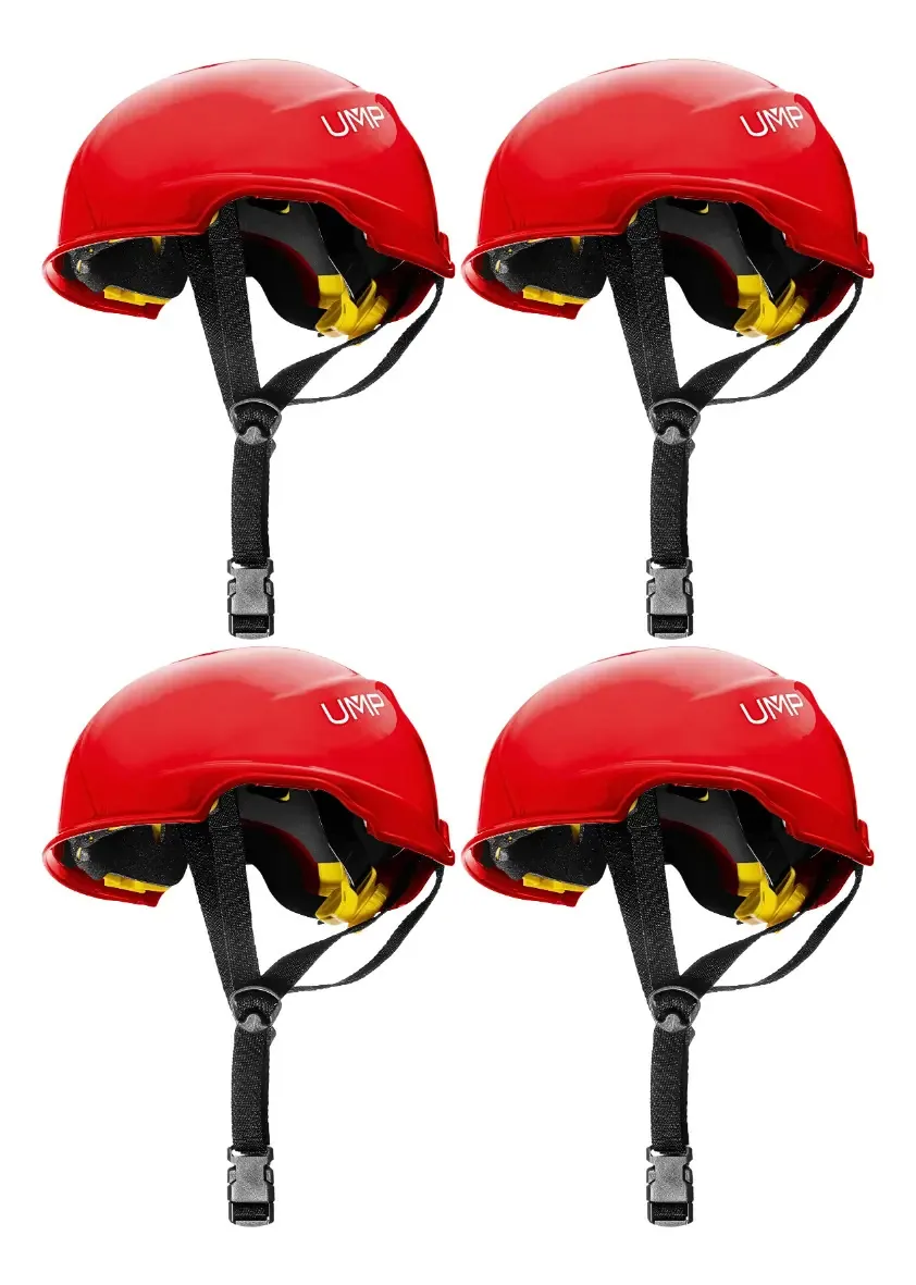 Kit 4 Capacete Alpinista Esportivo Escalada Alpinismo Rapel Cor Vermelho Tamanho Único