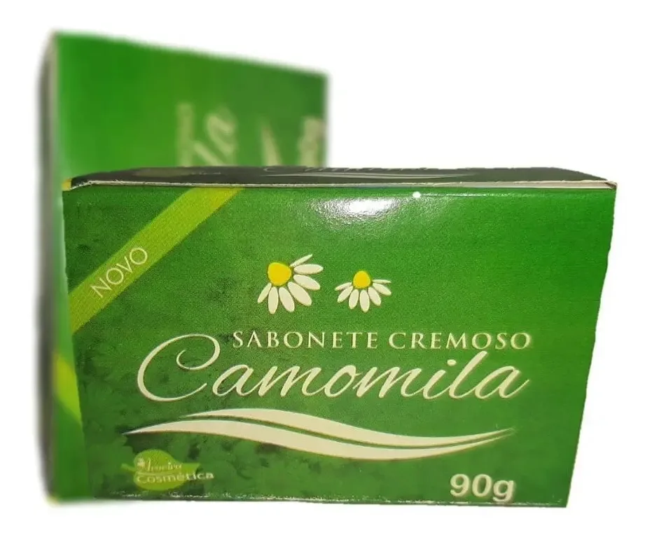 Kit 12 Sabonetes Cremosos Aroeira Camomila 90g Pele Sensível