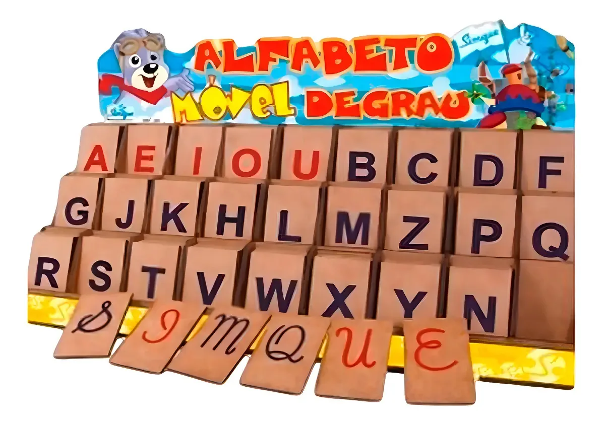 Alfabeto Móvel Simque para Aprendizagem e Escrita de Crianças