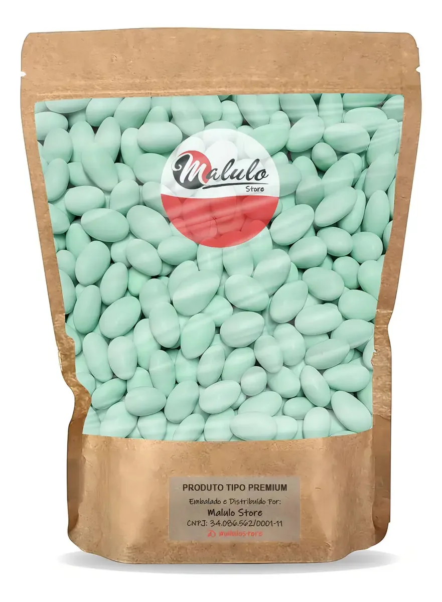 Amêndoas Confeitadas Verde 250g - Lembrancinhas Casamento