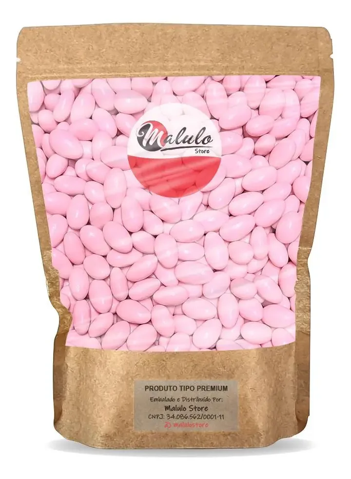 Amêndoas Confeitadas Rosa 100g - Lembrancinhas Eventos