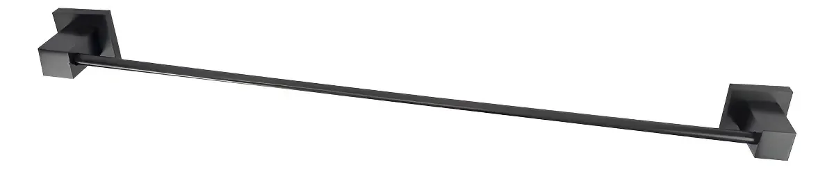 Porta Toalha Banho Prime Luxo Preto Fosco Preto