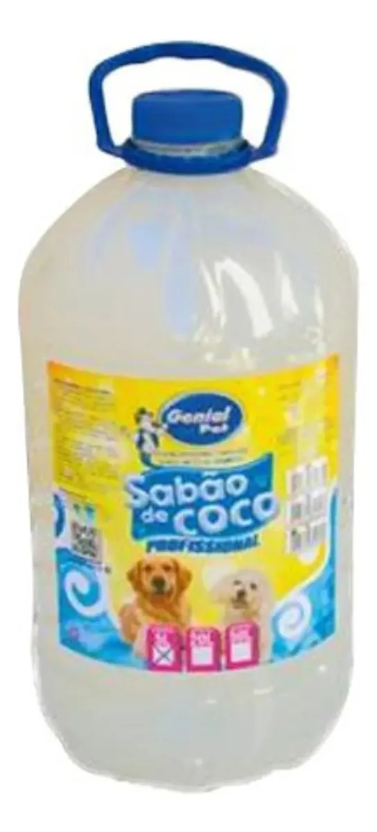 Shampoo Cão Gato Genial Pet Pré Lavagem Coco 5L Galão