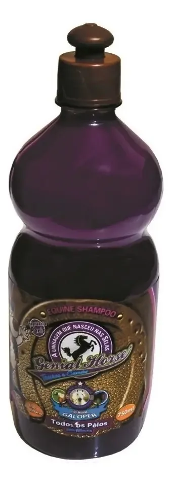 Shampoo Genial Horse Para Cavalos 750 Ml-pelos Escuros