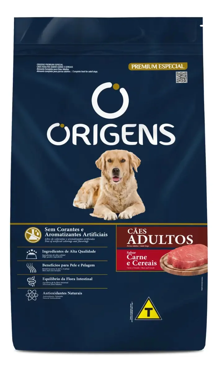 Ração Origens Carne E Cereais Cães Adultos 15kg