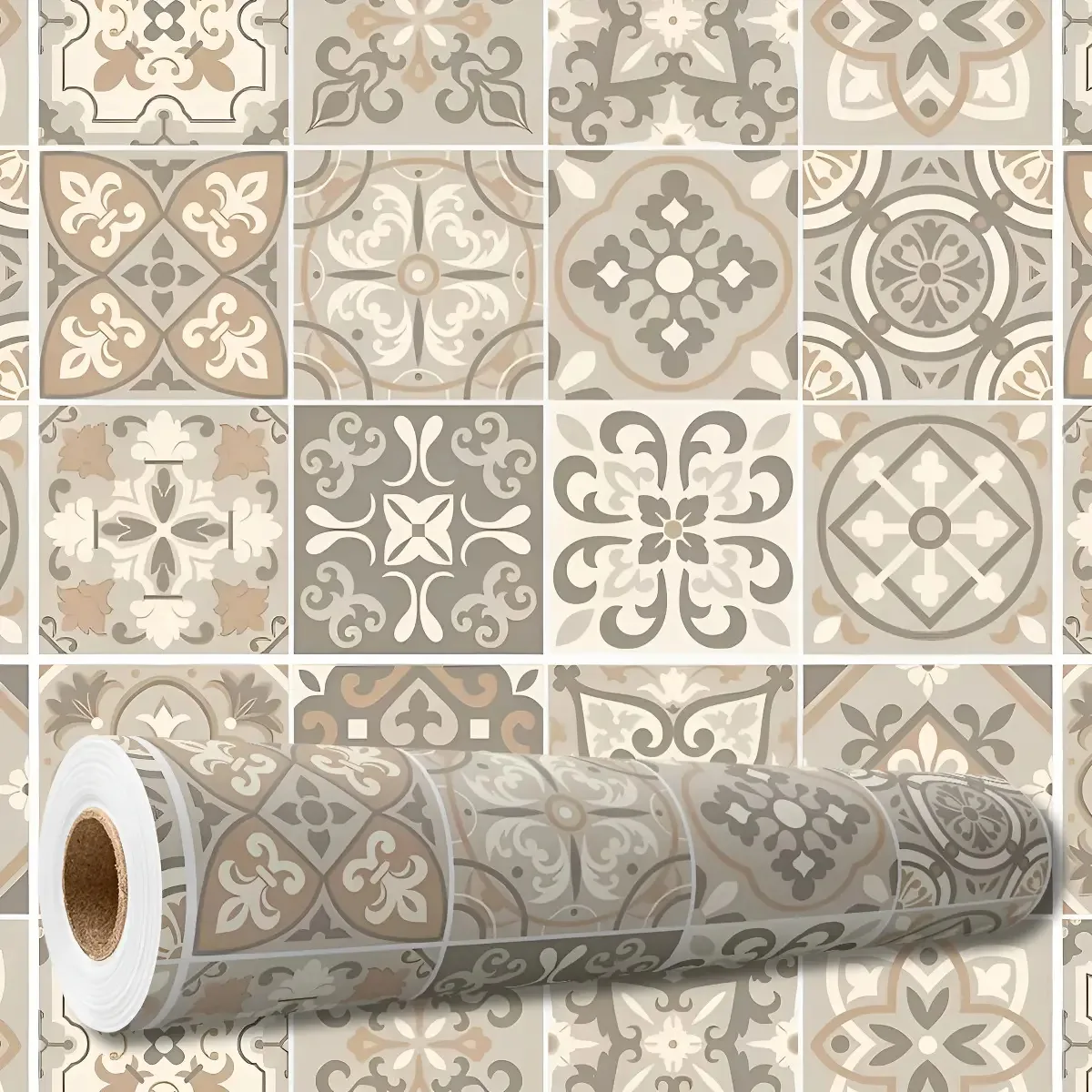 Adesivo Decorativo 3 Mts Papel Parede Azulejo Hidráulico Português Cozinha Box Banheiro Lavável