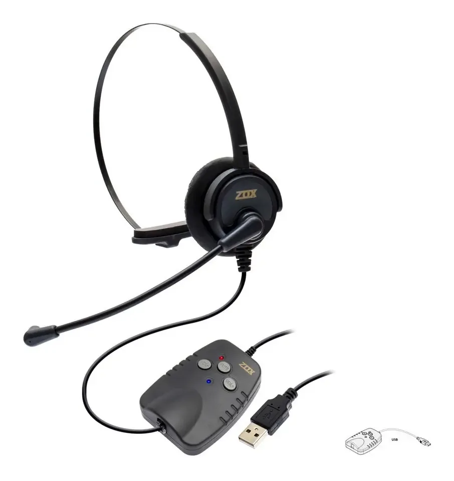 Adaptador De Áudio Digital Usb Para Headset Zox Dh-50