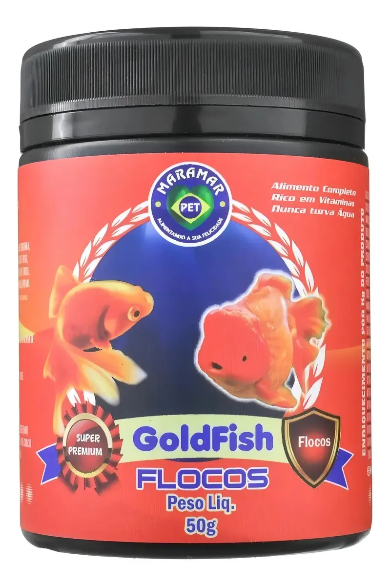 Maramar Ração Para Peixes Goldfish Flakes Flocos 50g
