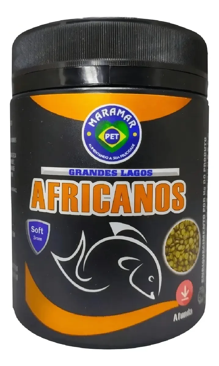 Maramar Ração Para Peixes Africanos Soft 3mm 125g