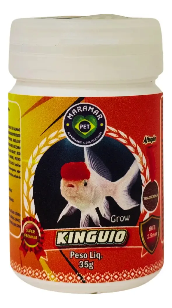 Ração Kinguio Grow 1,5mm 35g - Maramar