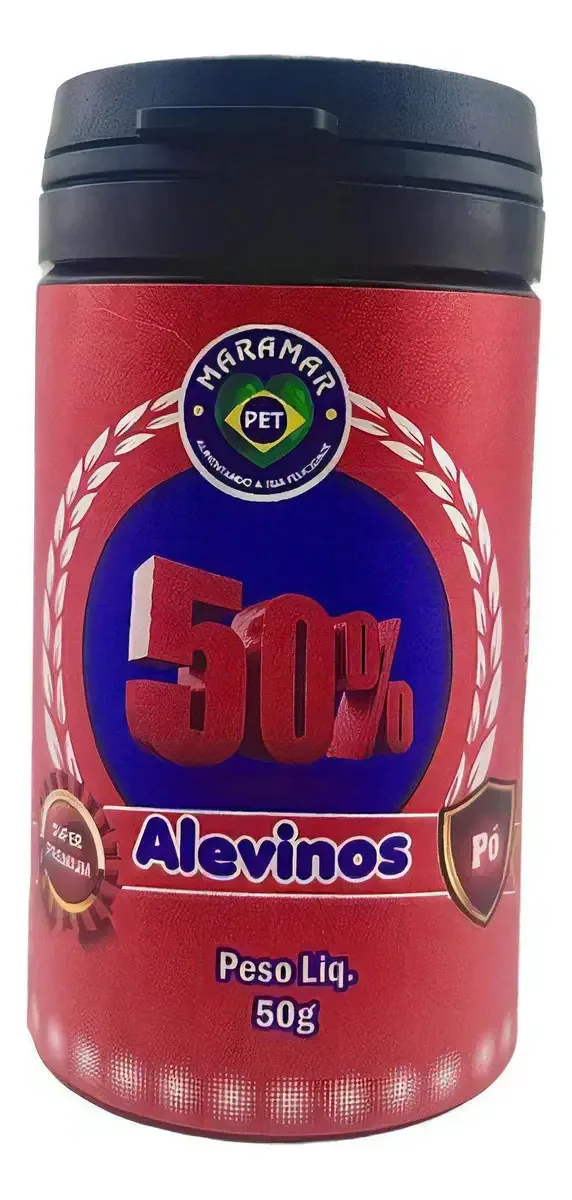 Alimento Para Peixes Alevinos 50% 50g Maramar