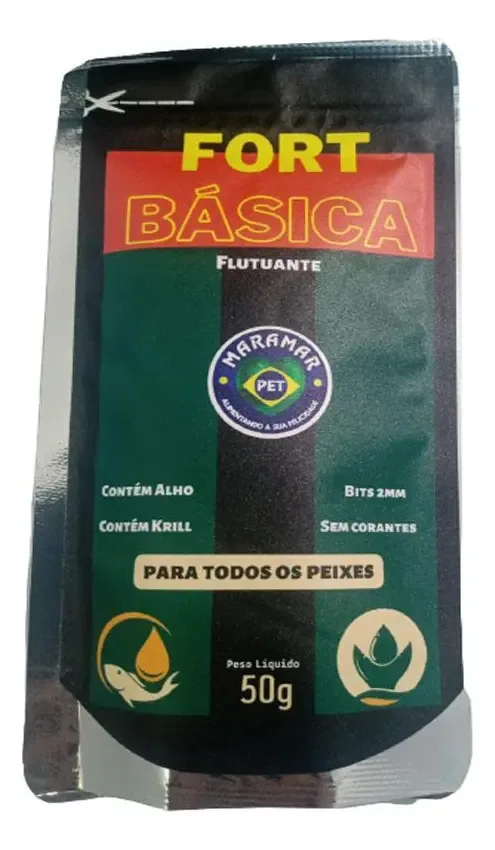 Ração Maramar Fort Basica 50g Para Peixes Ornamentais