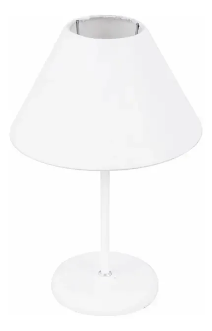 Abajur Branco Madeira Bm Lamps