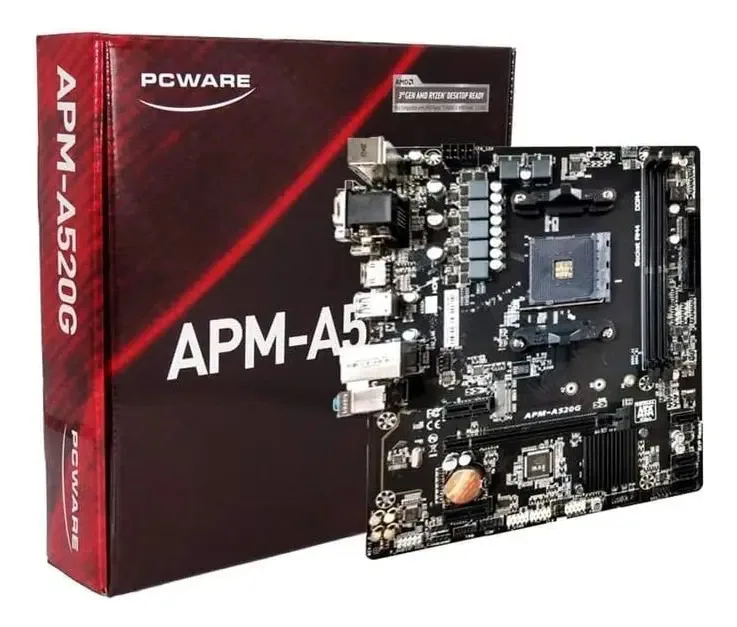 Placa Mãe Pcware Apm-a520g Ddr4 Socket Am4