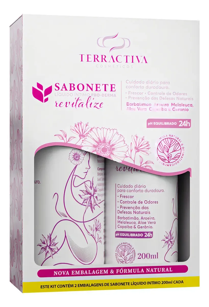 Kit 2 Sabonetes Líquidos Íntimos Revitalizante 200ml