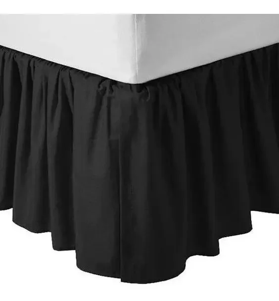 Saia Para Cama Box Queen Preta